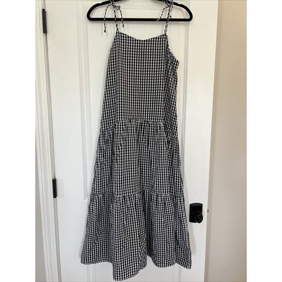 Kos Resort Midi Dress Black And White Checkered Size XS - Picture 1 of 8